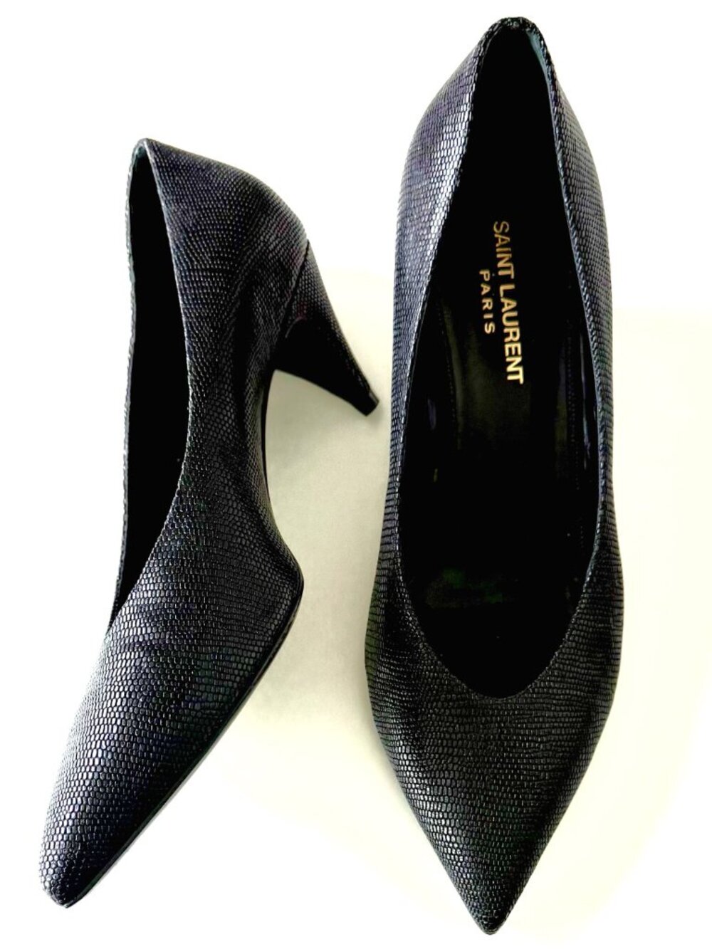 SAINT LAURENT Black Kitten 50 Pump – Size IT 40 / US 10-9.5